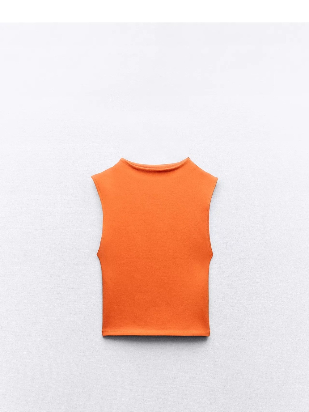 Zara Mock Neck Sleeveless Tank - Orange